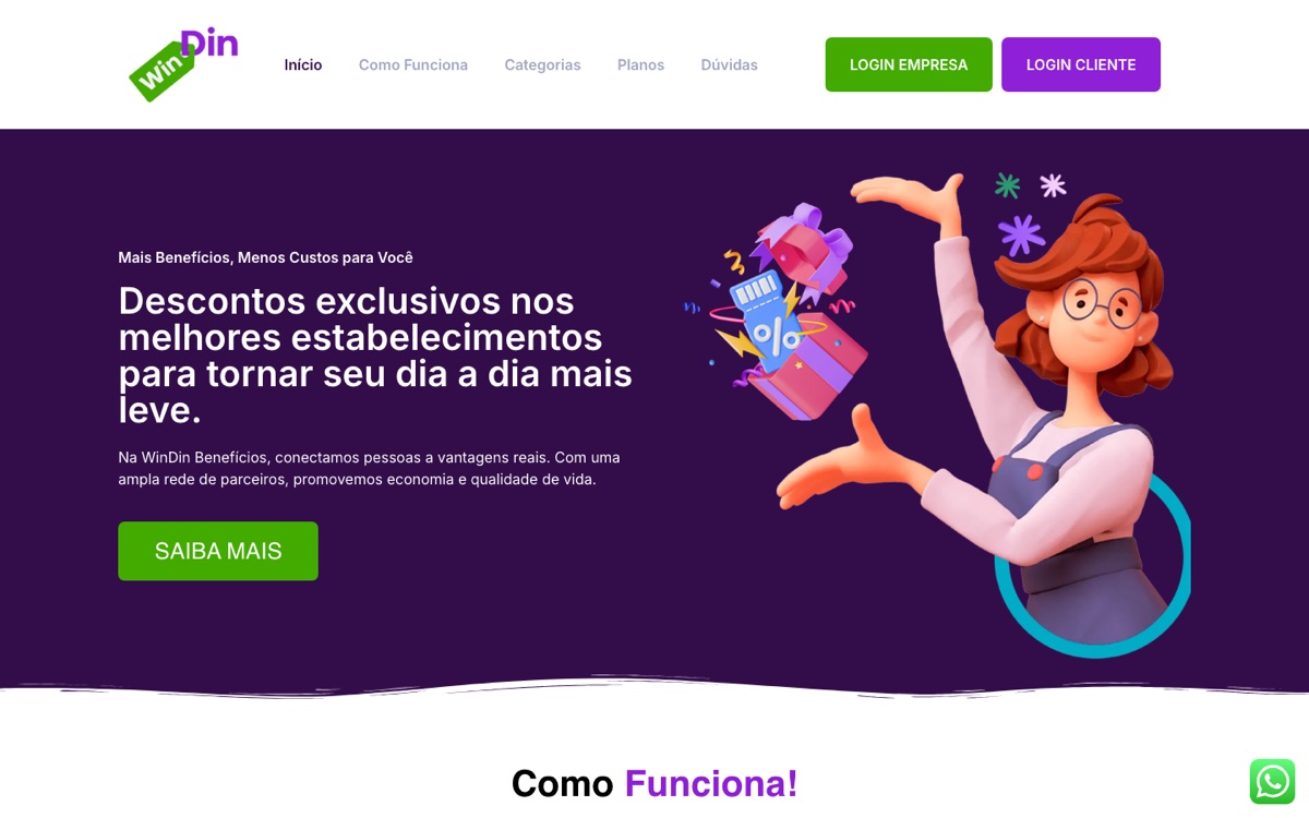 WinDin Benefícios, clube de descontos desenvolvido pela ATD